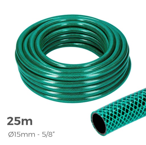 [000004929] MANGUERA JARDIN BASIC LINE Ø INTERIOR 15mm Ø EXTERIOR 19mm (5/8") - ROLLO 25m EDM