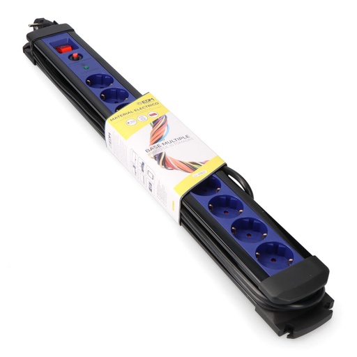 [000004933] BASE MULTIPLE 10 TOMAS CON PROTECTOR + INTERRUPTOR 3m EDM