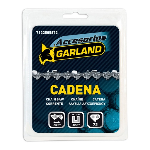 [000004937] S.OF. CADENA DE MOTOSIERRA PARA ESPADA DE 18" (45cm) 325"058"72 E 7132505872 GARLAND