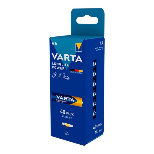 [000004949] PILA VARTA LONGLIFE POWER   AA - LR06 (PACK 40 UNID GRANEL)  6x5x14cm