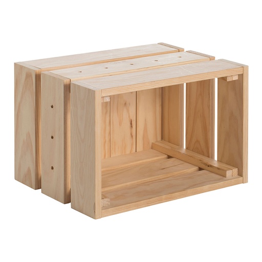 [000005024] CAJA DE PINO MACIZO HOME BOX SIN BARNIZ 38,4x25,6x28cm ASTIGARRAGA