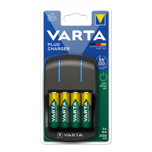 [000005031] CARGADOR VARTA CON 4 PILAS AA 100/240V 2100mA 5h