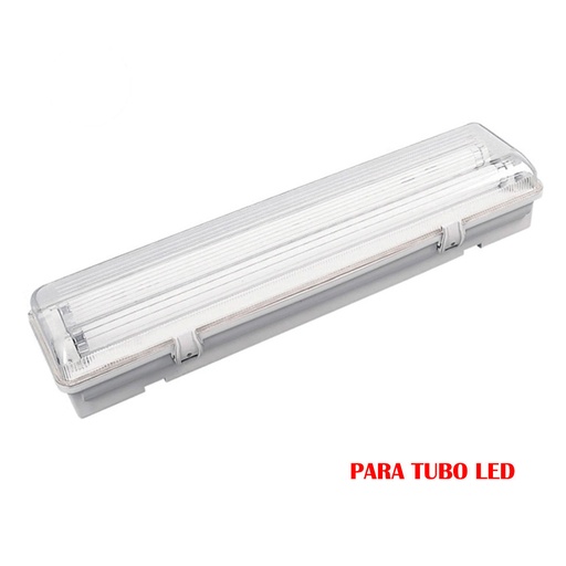 [000005049] PANTALLA FLUORESCENTE ESTANCA PARA TUBO DE LED 2x9W (EQ. 18W) 220V 65cm IP65 EDM