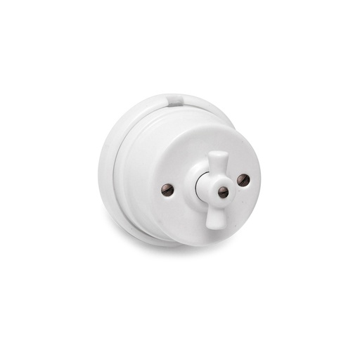 [000005096] CONMUTADOR LAZO PORCELANA SERIE VINTAGE 10A 250V