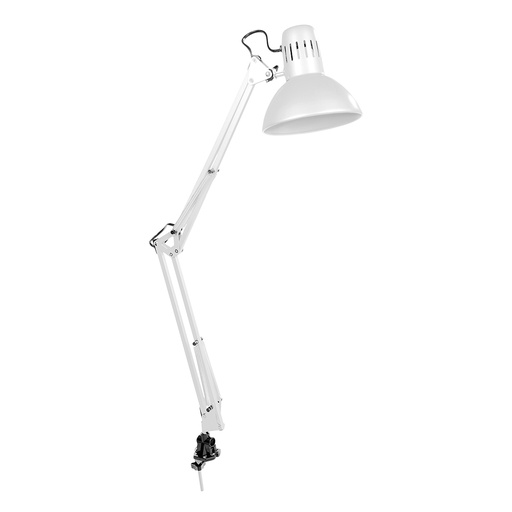 [000005099] FLEXO (ARQUITECTO) MODELO MELBOURNE CON MORDAZA DE FIJACIÓN COLOR BLANCO E27 60W EDM