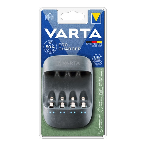 [000005125] CARGADOR VARTA ECO CHARGER PARA PILAS AA Y AAA  SIN PILAS