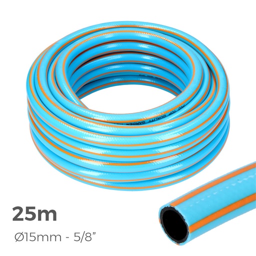 [000005138] MANGUERA JARDIN ANTI-TORSION PROFESIONAL Ø INTERIOR 15mm Ø EXTERIOR 20mm (5/8") - ROLLO 25m EDM