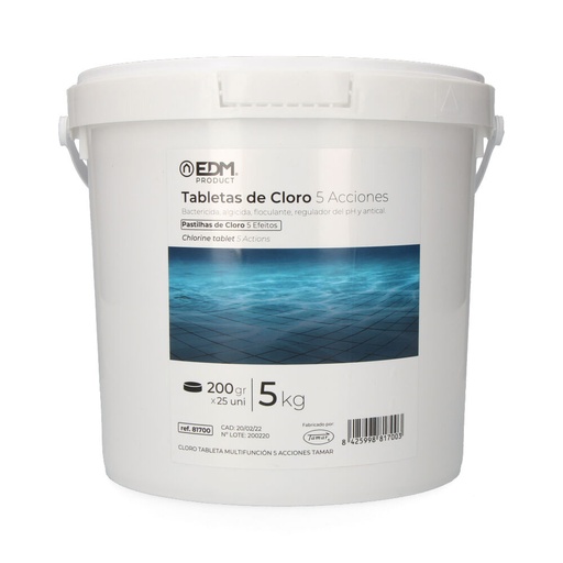 [000005142] CLORO 5 ACCIONES TABLETAS 5kg FUSION EDM