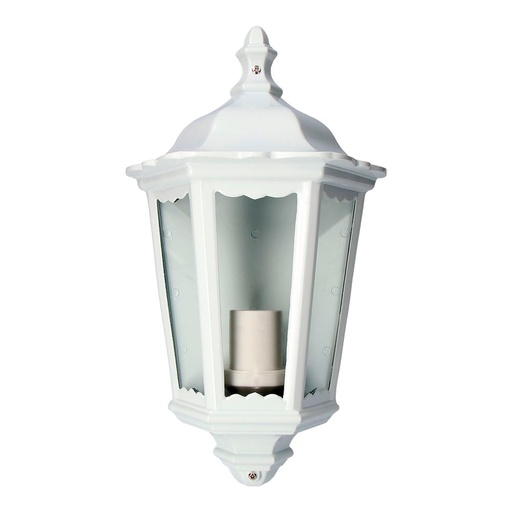[000005145] APLIQUE DE ALUMINIO Y CRISTAL PARA PARED IP44 E27 100W COLOR BLANCO 25x12x43cm MODELO MILAN EDM