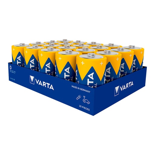 [000005154] PACK 20 PILAS D - LR20 VARTA INDUSTRIAL PRO Ø34,2x61,5mm