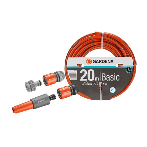 [000005202] JUEGO BÁSICO DE MANGUERA 13mm (1/2") (20m) GARDENA