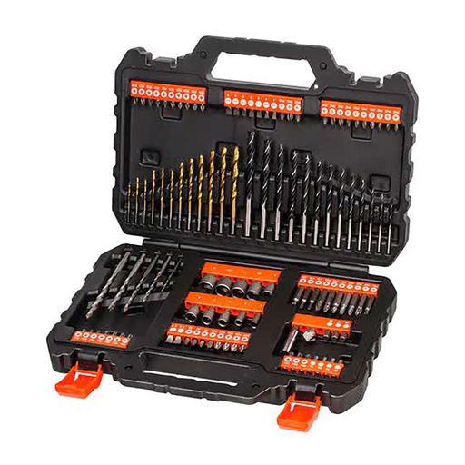 [000005210] JUEGO DE 109 PIEZAS PARA ATORNILLAR Y TALADRAR CON BROCAS "TITANIO" A7200-XJ BLACK+DECKER