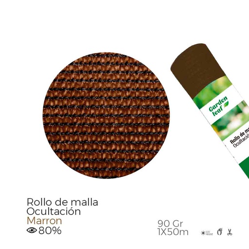 [000005276] ROLLO DE MALLA DE OCULTACION COLOR MARRON 90gr 1x50m EDM
