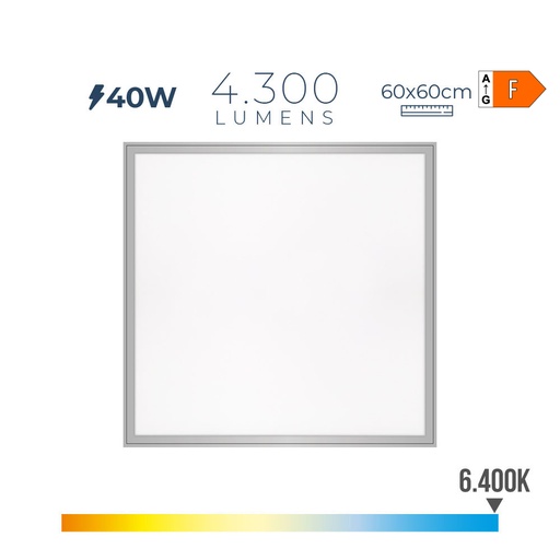 [000005281] PANEL LED 40W 4300lm RA80 60x60cm 6400K LUZ FRIA EDM