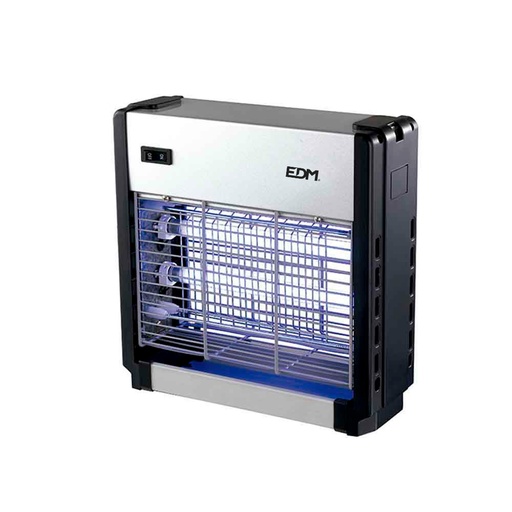 [000005299] EXTERMINADOR DE INSECTOS PROFESIONAL ELECTRONICO 2x6W 26x25,5x9cm COLOR CROMO/NEGRO EDM