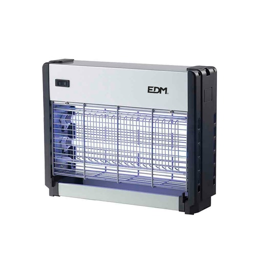 [000005329] EXTERMINADOR DE INSECTOS PROFESIONAL ELECTRONICO 2x8W 33x9x26cm COLOR CROMO/NEGRO EDM