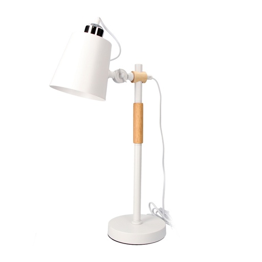[000005340] FLEXO VINTAGE SIMPLE. MADERA/METAL E27 60W COLOR BLANCO Ø15x54cm EDM