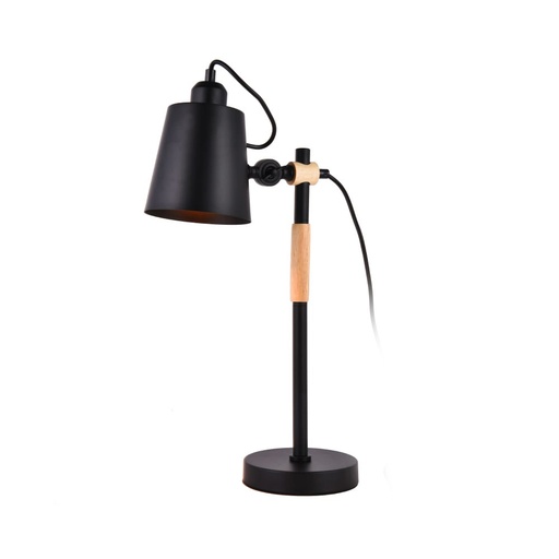 [000005341] FLEXO VINTAGE SIMPLE. MADERA/METAL E27 60W COLOR NEGRO Ø15x54cm EDM