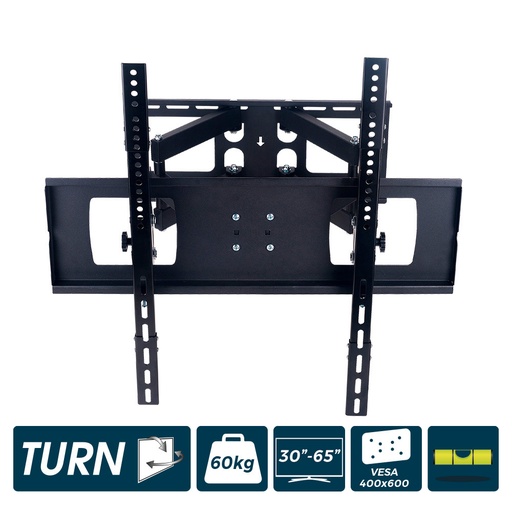 [000005360] SOPORTE PLASMA/LCD/LED DE 30-65 PULGADAS 60kg EDM CON DOS BRAZOS Y OSCILANTE. CON NIVEL INCLUIDO