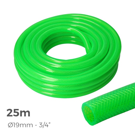 [000005362] MANGUERA JARDIN ANTI-TORSION Ø INTERIOR 19mm Ø EXTERIOR 25mm (3/4") - ROLLO 25m EDM