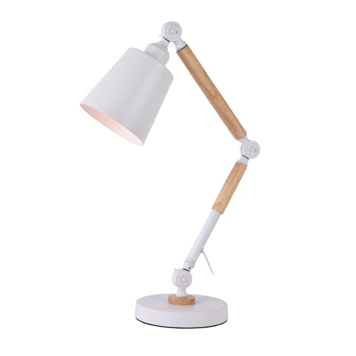 [000005406] FLEXO VINTAGE. MADERA/METAL E27 60W COLOR BLANCO Ø18x53cm EDM