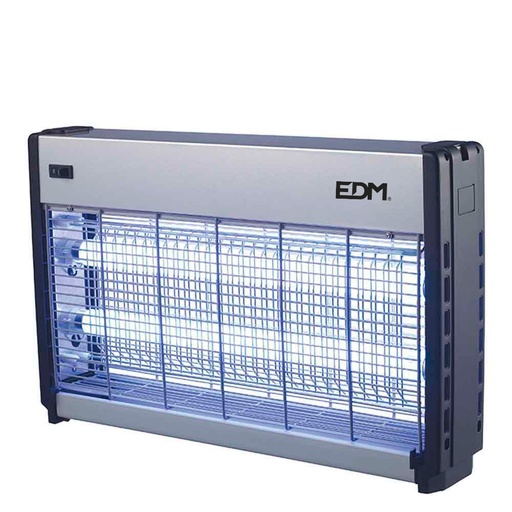 [000005479] EXTERMINADOR DE INSECTOS PROFESIONAL ELECTRONICO 2x20W 64x10x36cm COLOR CROMO/NEGRO EDM