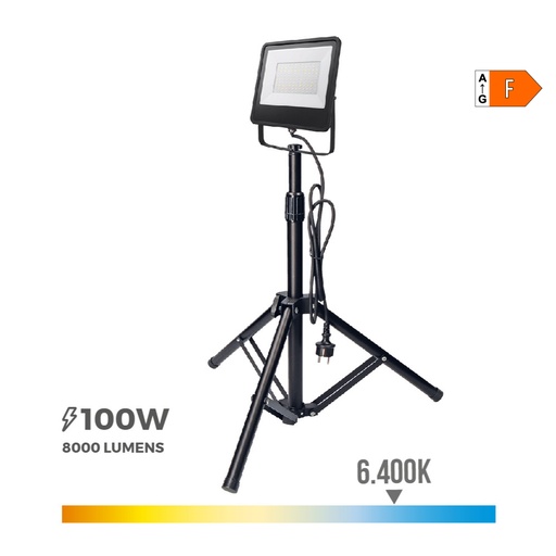 [000005565] FOCO PROYECTOR LED  CON TRIPODE 100W 6400K EDM