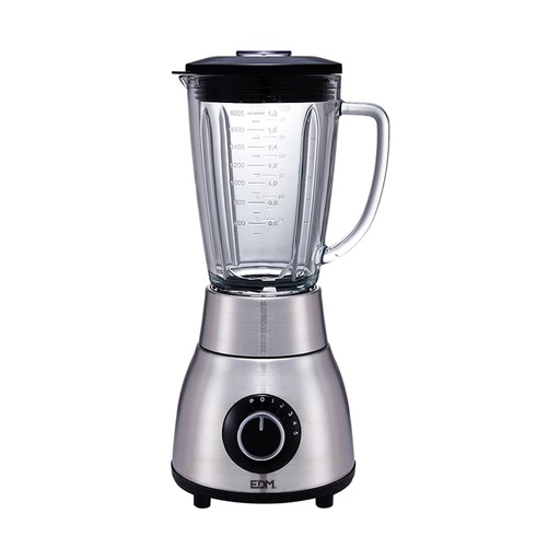 [000005574] BATIDORA CON VASO DE CRISTAL 1,8 l 1200W Ø18,5x43cm EDM
