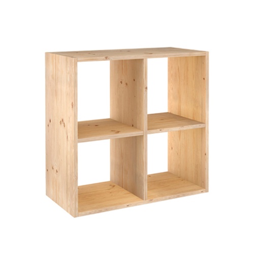 [000005598] ESTANTERIA MODULAR CON 2X2 CUBOS DINAMIC PINO MACIZO 70,8x70,8x33cm ASTIGARRAGA