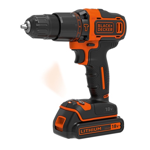 [000005646] TALADRO PERCUTOR 18V BDCHD18KB-QW BLACK+DECKER