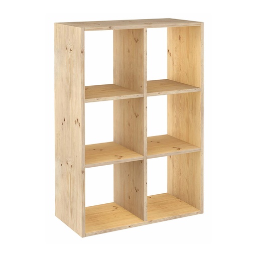[000005650] ESTANTERIA MODULAR 6 CUBOS DINAMIC PINO MACIZO 70,8x33x105,4cm ASTIGARRAGA