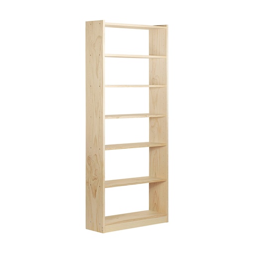 [000005662] ULT. UNIDADES  LIBRERIA GALA 7 BALDAS DE 80cm PINO MACIZO 216,7x80x25cm ASTIGARRAGA