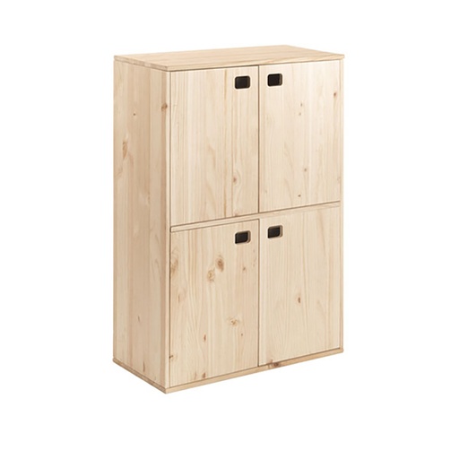 [000005715] MUEBLE DINAMIC 4 PUERTAS PINO MACIZO 105,4x70,8x33cm ASTIGARRAGA