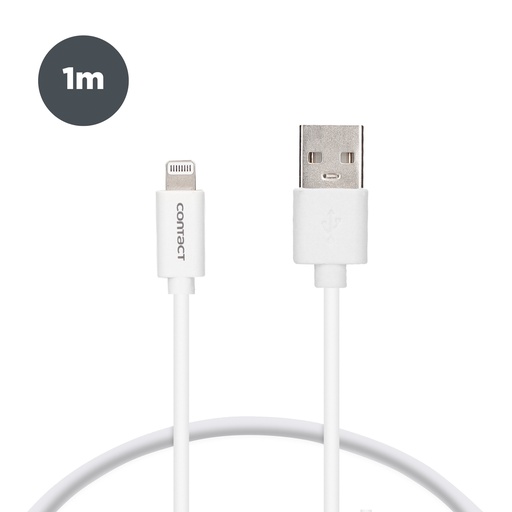[000005816] Cable de 1 m, conectores USB y Lightning para iPhone, Blanco