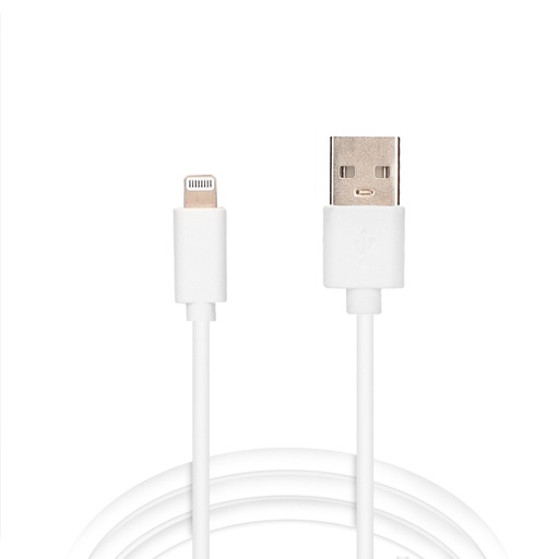 [000005818] Cable de 3 m, conectores USB y Lightning para iPhone, Blanco