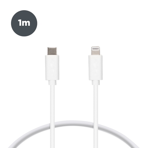 [000005821] Cable de 1 m, conectores USB Tipo C y Lightning para iPhone, Blanco