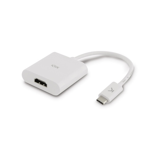 [000005834] Adaptador HDMI 4K Ksix, Puerto HDMI hembra y USB-C, Blanco