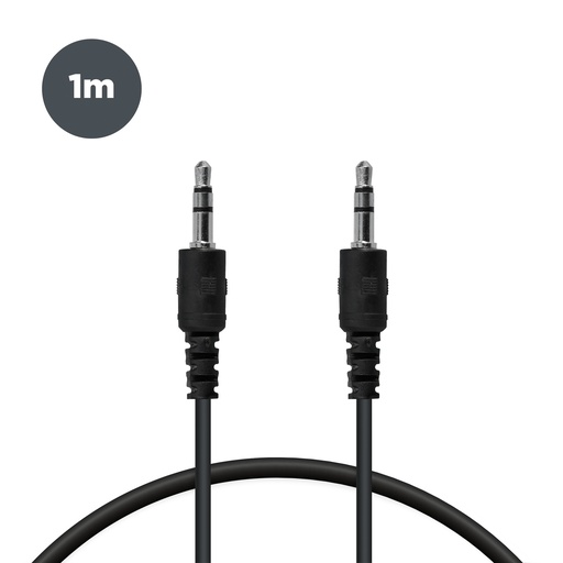 [000005856] Cable alargador de 1 m, Jack 3,5 mm, Negro