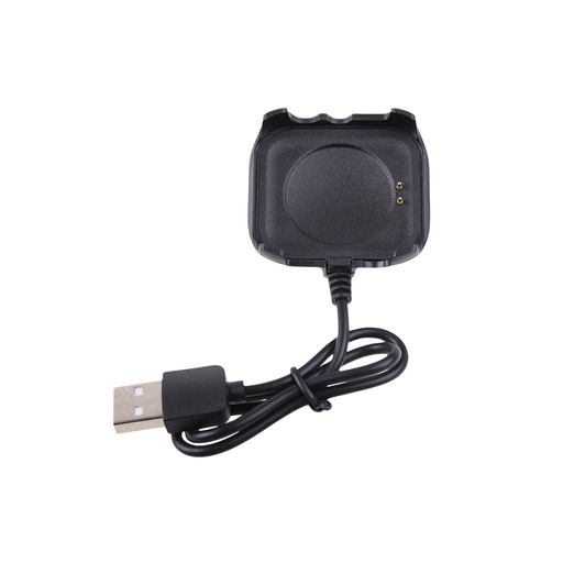 [000005877] Cargador de repuesto para smartwatch Ksix Cosmic, base de carga, Puerto USB-A, Cable 32 cm, Negro