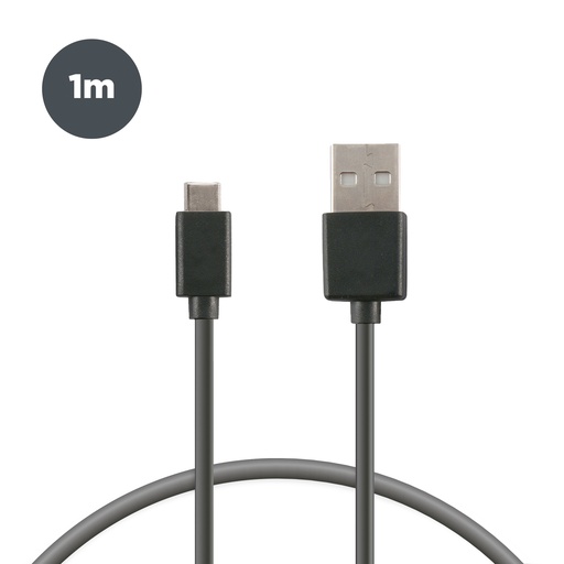 [000005883] Cable de 1 m, conectores USB y USB Tipo C, Negro