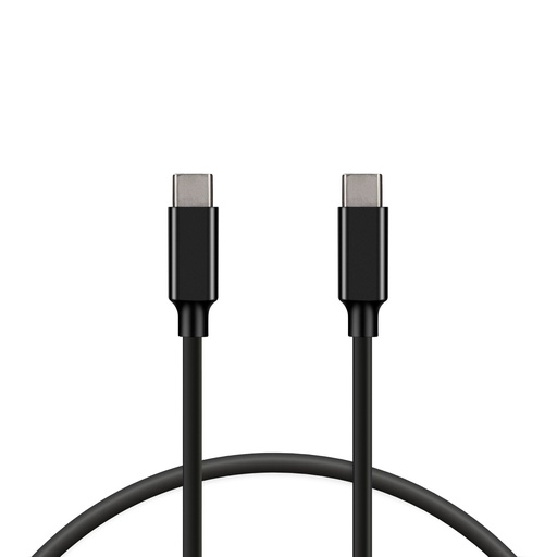[000005885] Cable de datos de 1m Ksix, Doble puerto USB-C, 100W, Negro