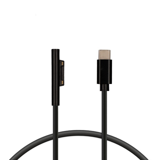 [000005886] Cable de datos 60W Ksix, largo 1,5m, compatible con Microsoft Surface, USB-C, Negro
