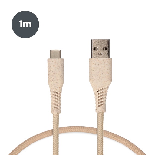 [000005937] Cable de 1 m, conectores USB y Tipo C, Blanco
