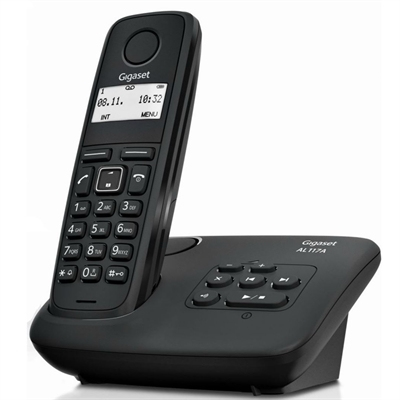 [000006040] GIGASET WIRELESS PHONE AL117A BLACK (S30852-H2826-D201)