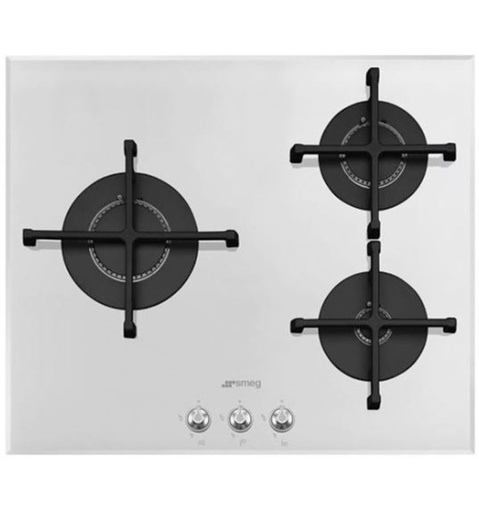 [000006149] SMEG GLASS COOKTOP 3F  BURNERS WHITE PV163B3