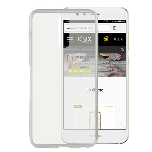 [000006267] Funda para Huawei Mate 10 Lite, Flexible, Transparente