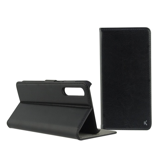 [000006271] Funda con tapa para Huawei P20 Pro, Semirrígida, Standing, Negro