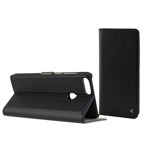 [000006302] Funda con tapa para Honor 8 Lite, Semirrígida, Standing, Negro