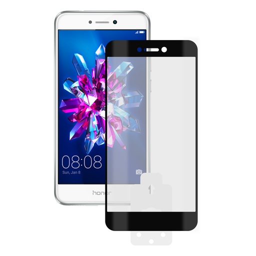 [000006303] Protector de pantalla para Honor 8 Lite, Vidrio templado, Grosor 0.33 mm, Negro