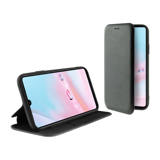 [000006310] Funda con tapa para Huawei P Smart 2019, Rígida, Negro